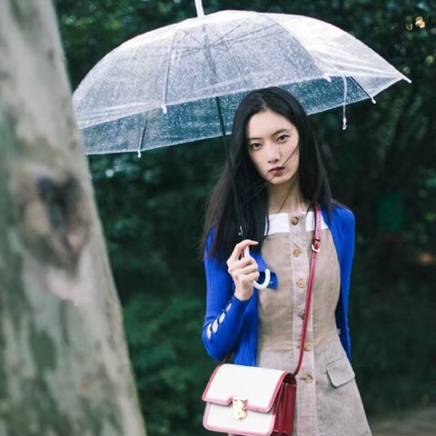 Burberry TB 小號 帆布拼皮 郵差包21*14.5cm 99新配件塵袋 卡冊