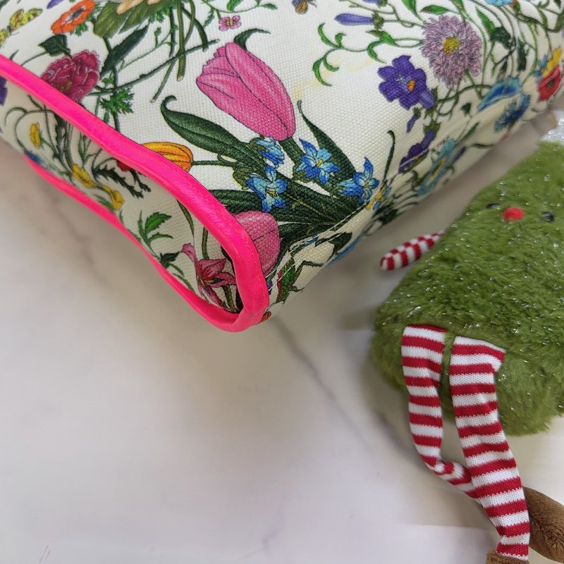 GUCCI Rajah Flora大型帆布托特包-7
