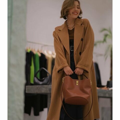 Celine Bucket16水桶包 棕色 牛皮23*25*22  98新配件肩帶 子包 塵袋