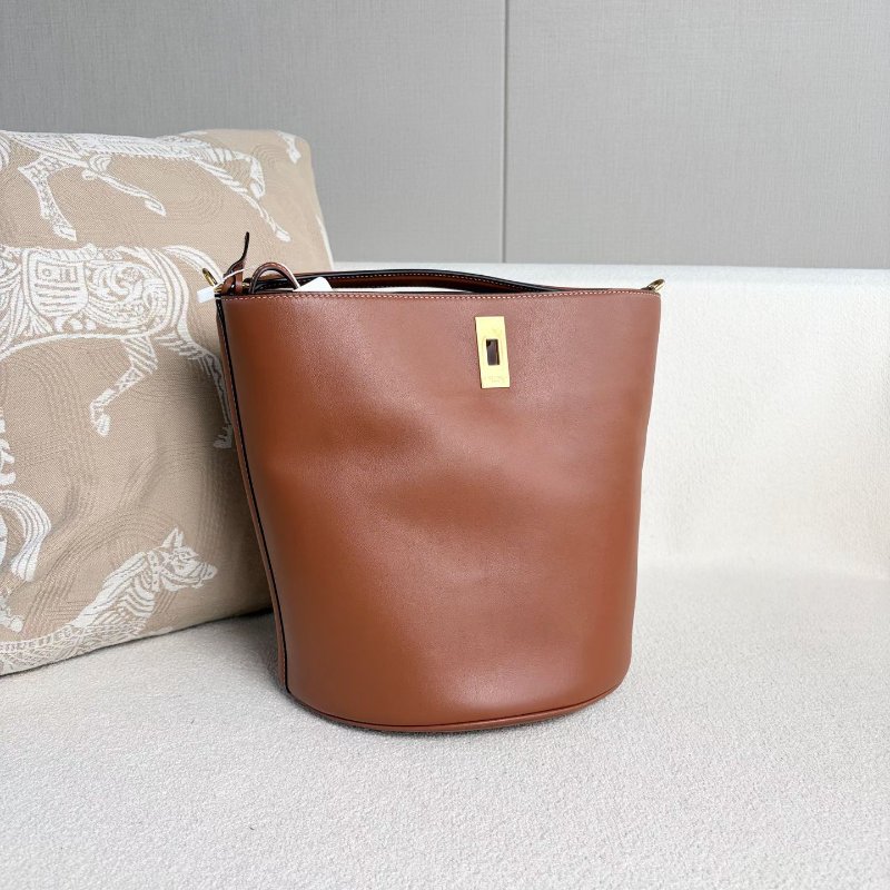 Celine Bucket16水桶包 棕色 牛皮23*25*22 98新配件肩帶 子包 塵袋-3