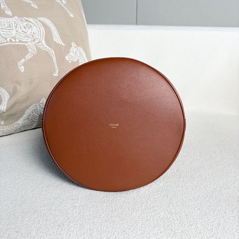 Celine Bucket16水桶包 棕色 牛皮23*25*22 98新配件肩帶 子包 塵袋-5