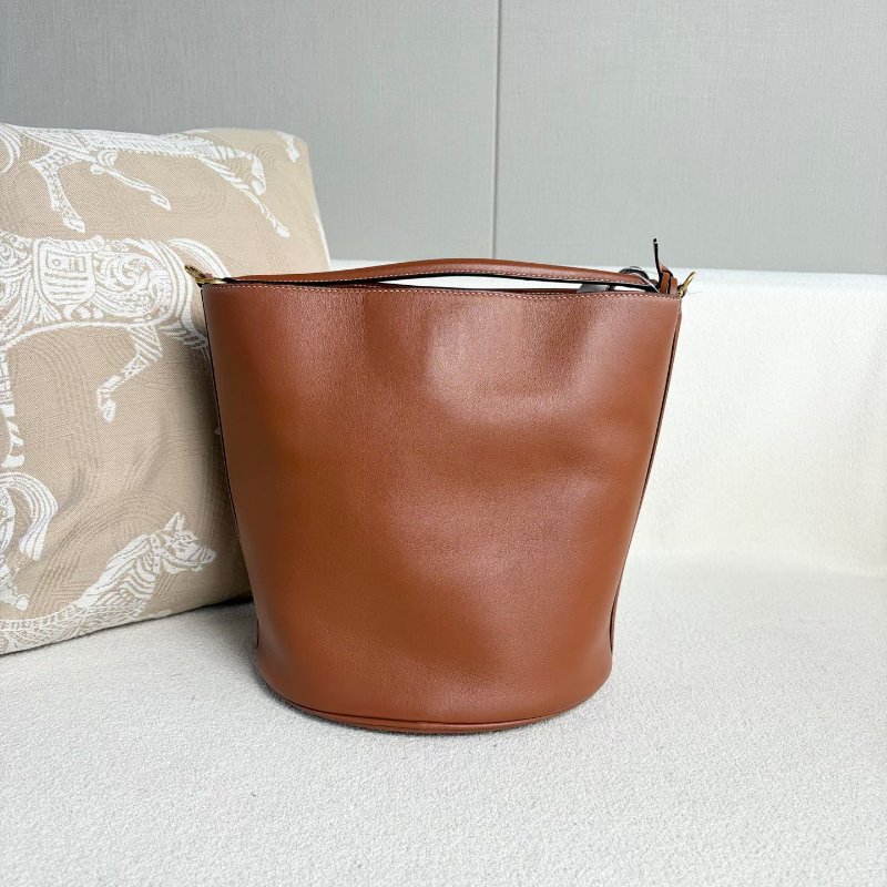 Celine Bucket16水桶包 棕色 牛皮23*25*22 98新配件肩帶 子包 塵袋-7