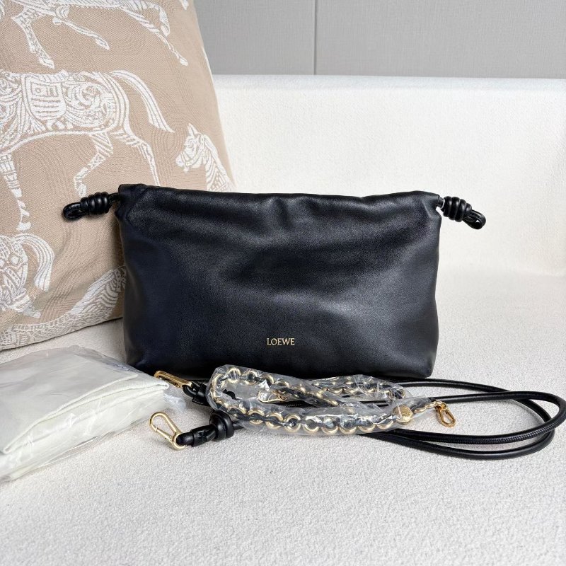 ️Loewe Flamenco福袋包 黑色29*18*10 98新配件塵袋 肩帶 鏈條-2