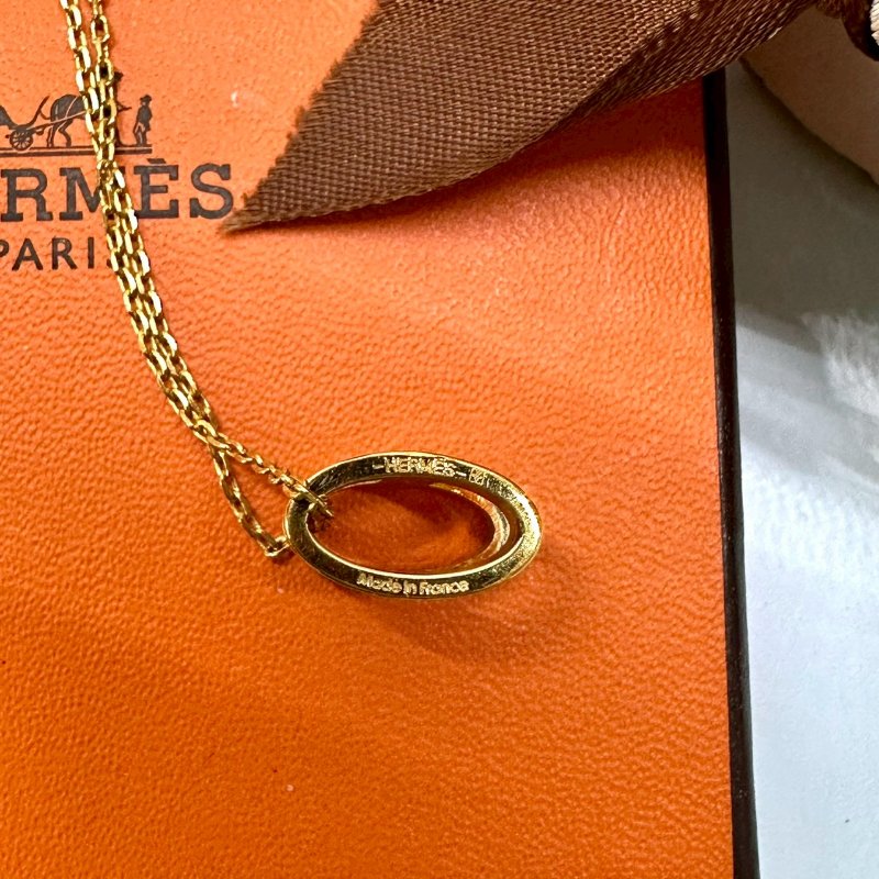 HERMES Pop H黑金立體墜鍊-5