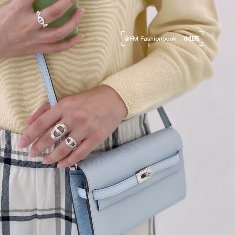 ️Hermes Kelly to go肩背斜背包 霧霾藍 金扣 epsom皮 20.5*12*3 99新配件盒子 肩帶 塵袋 購證-1