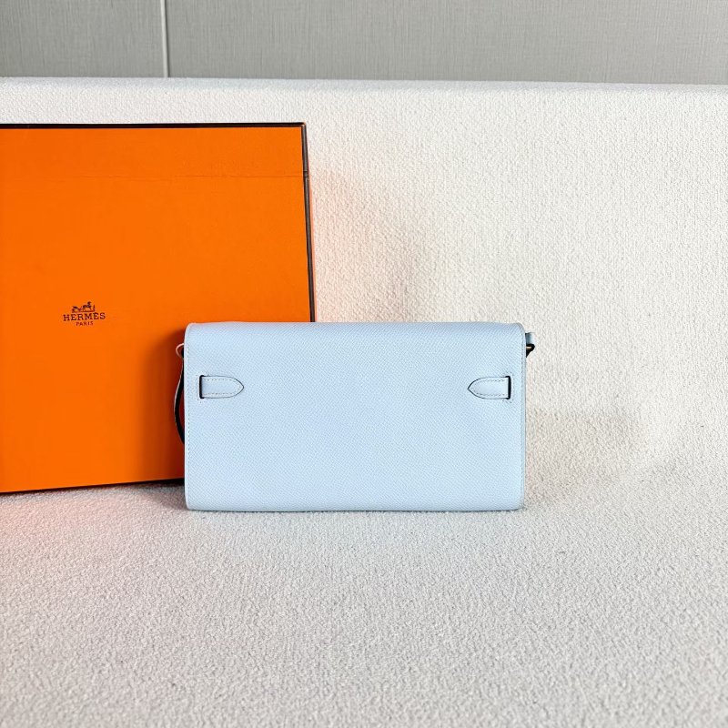 ️Hermes Kelly to go肩背斜背包 霧霾藍 金扣 epsom皮 20.5*12*3 99新配件盒子 肩帶 塵袋 購證-7