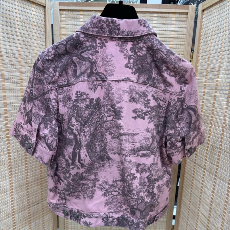 DIOR 迪奧 動物園短袖牛仔外套 38碼-1