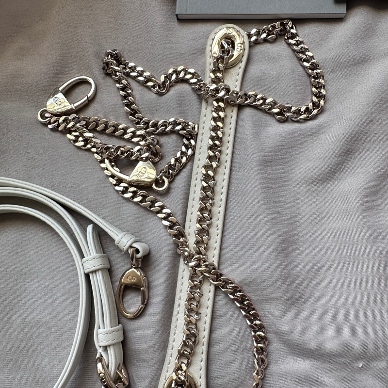 ✨【全新大全套可送禮】白金超mini Lady Dior 黛妃包 ✨ 有購證附件齊全 + 獨家加送鏈帶！-6