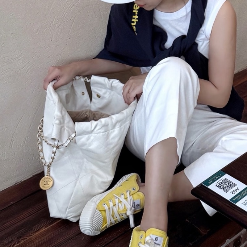 CHANEL香奈兒22Bag小號 附:同色系小包 白金垃圾袋 芯片款-1