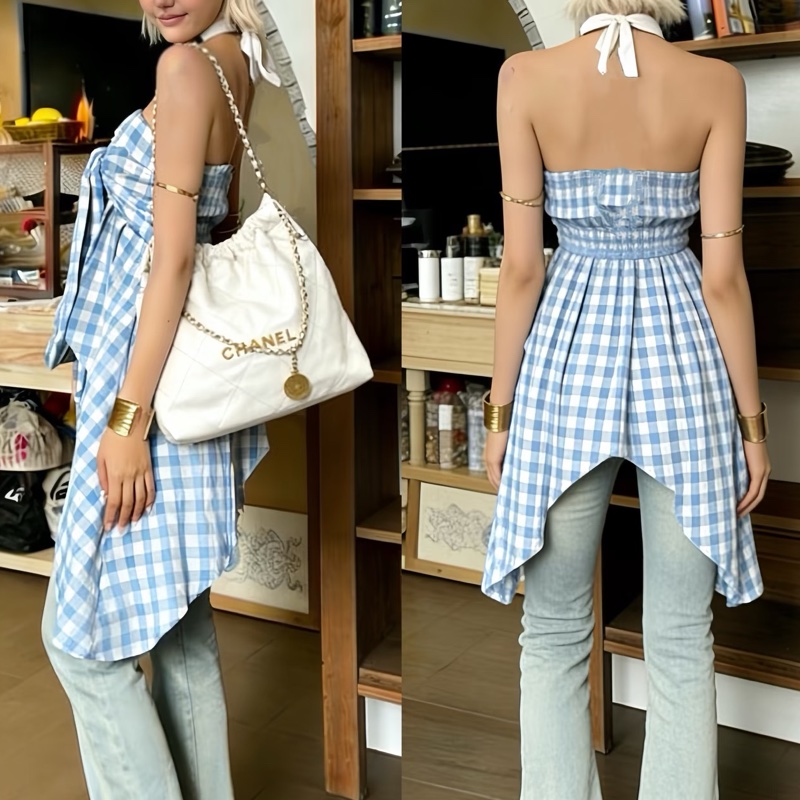 CHANEL香奈兒22Bag小號 附:同色系小包 白金垃圾袋 芯片款-23