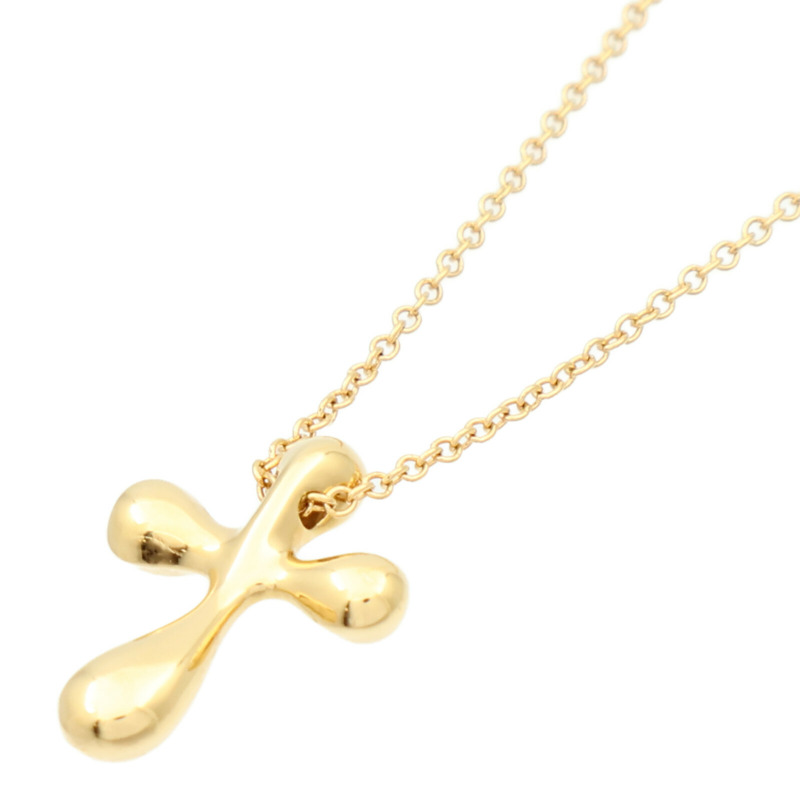 TIFFANY＆CO 18K黃金Elsa Peretti Cross Pendant項鍊-3