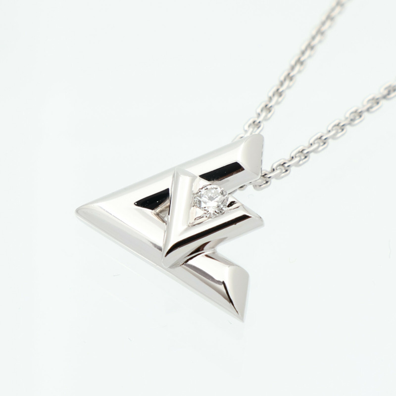 LOUIS VUITTON 18K白金Volt One鑽石項鍊-2