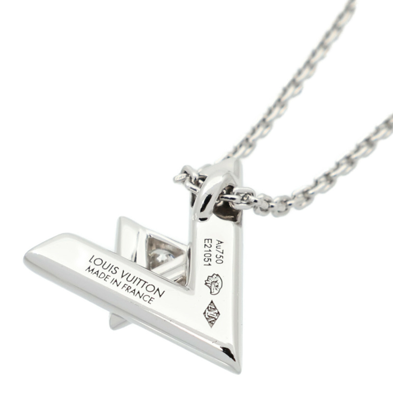 LOUIS VUITTON 18K白金Volt One鑽石項鍊-3