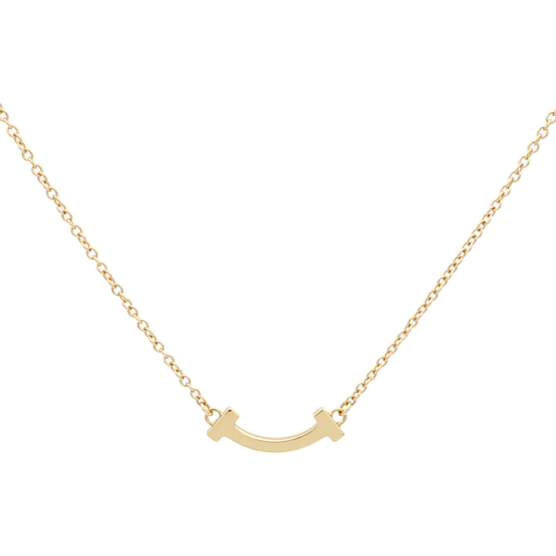 TIFFANY＆CO 18K黃金T-Smile Necklace Mini項鍊-1
