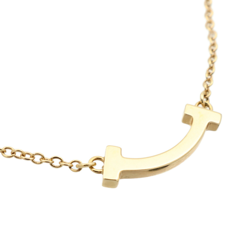 TIFFANY＆CO 18K黃金T-Smile Necklace Mini項鍊-3