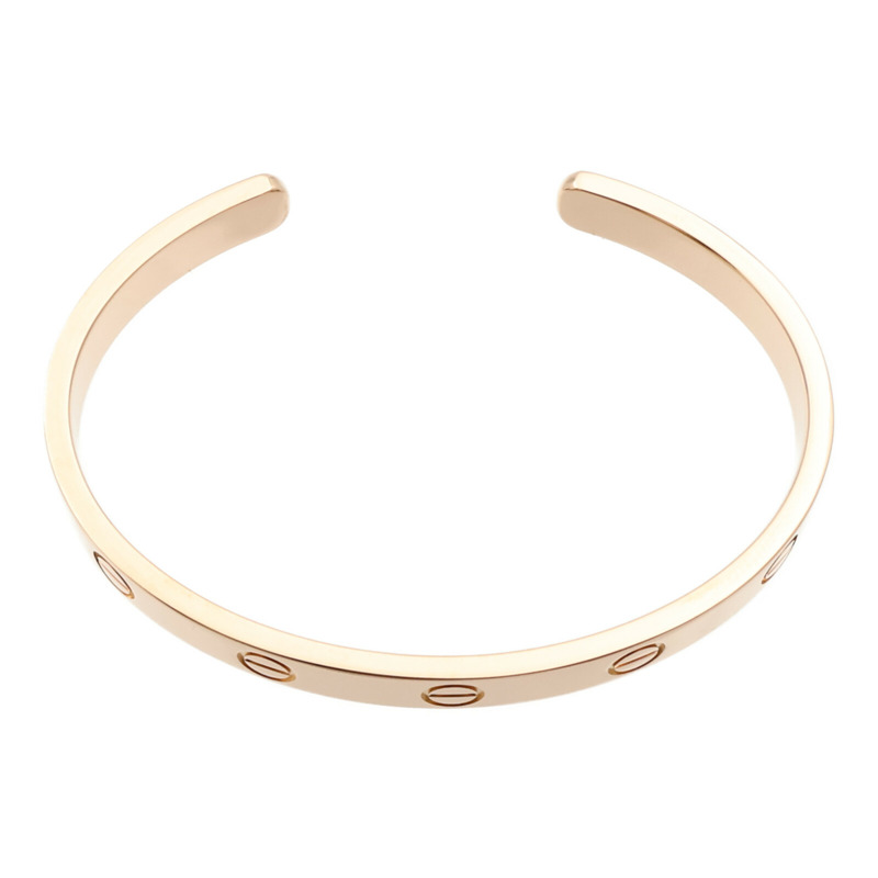 CARTIER 18K玫瑰金Love Bangle Open手鐲Cartier#16-5