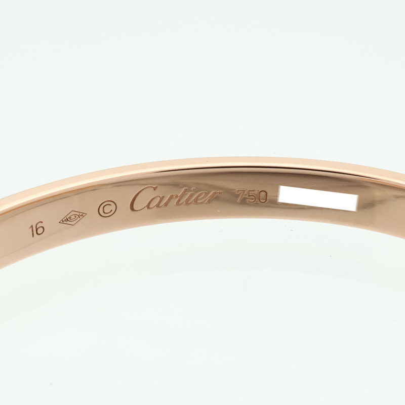 CARTIER 18K玫瑰金Love Bangle Open手鐲Cartier#16-6
