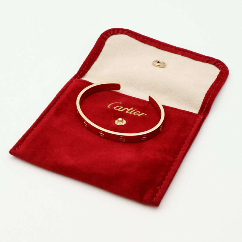 CARTIER 18K玫瑰金Love Bangle Open手鐲Cartier#16-8