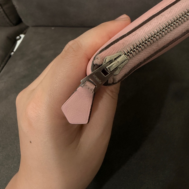 Hermès Azap Long Veau Swift 長夾 櫻花粉 X刻-7