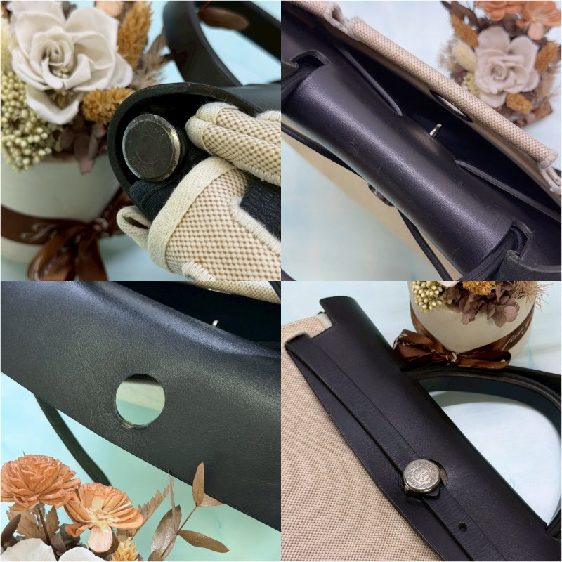 HERMES Herbag 31熊貓雙袋帆布包-5