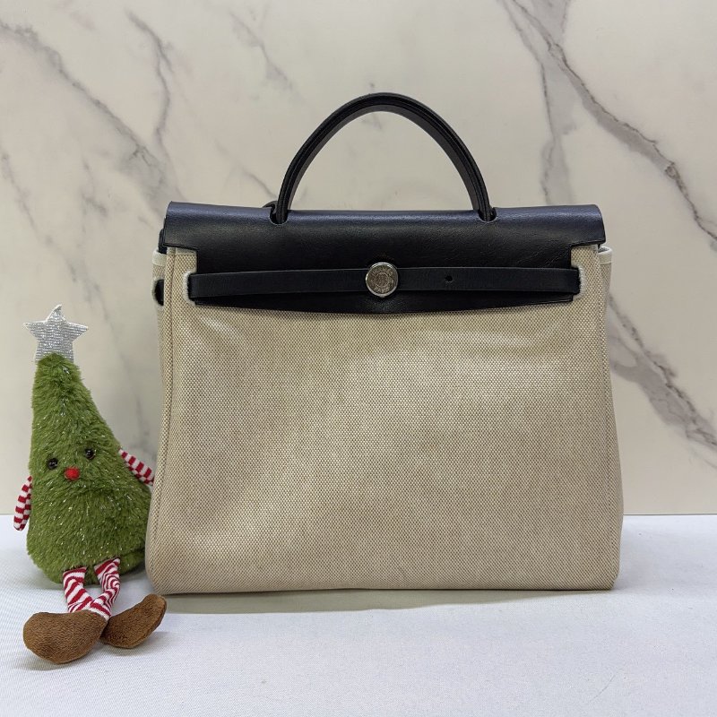 HERMES 雙袋Herbag 31帆布包-0