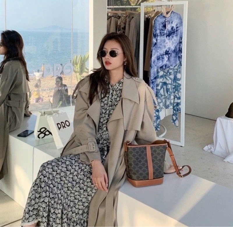 Celine 賽琳 凱旋門老花水桶包 小號-5