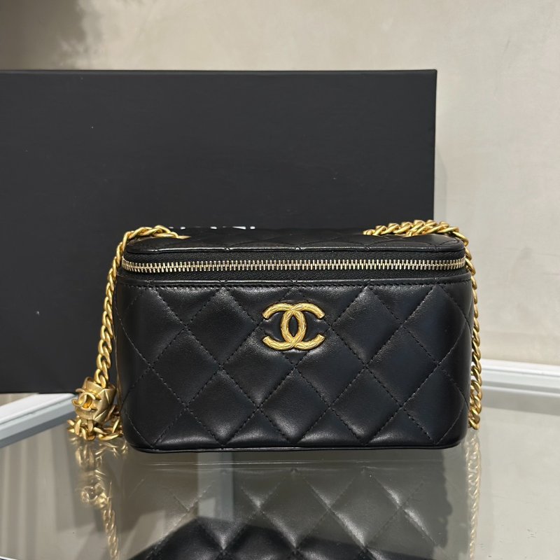 CHANEL 22K金柱調節釦長盒子 - 黑金-0
