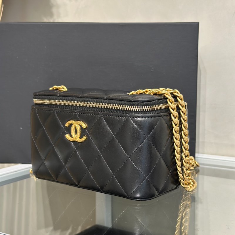 CHANEL 22K金柱調節釦長盒子 - 黑金-3