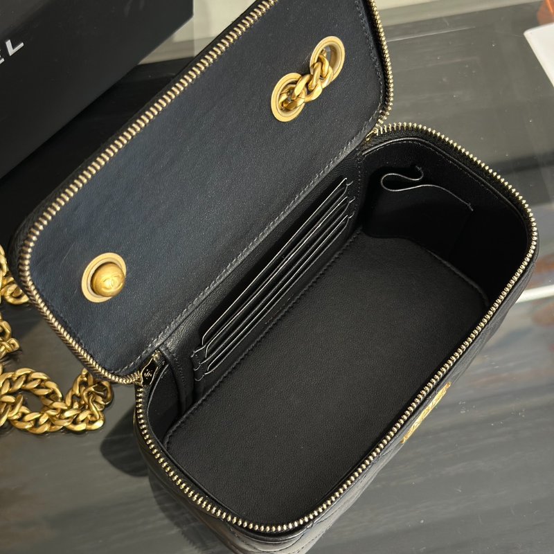 CHANEL 22K金柱調節釦長盒子 - 黑金-6