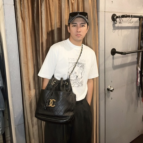 Chanel 香奈兒 vintaga  大c logo 雙層 金鏈 水桶包 #正常使用痕跡 有數字標 稀少收藏