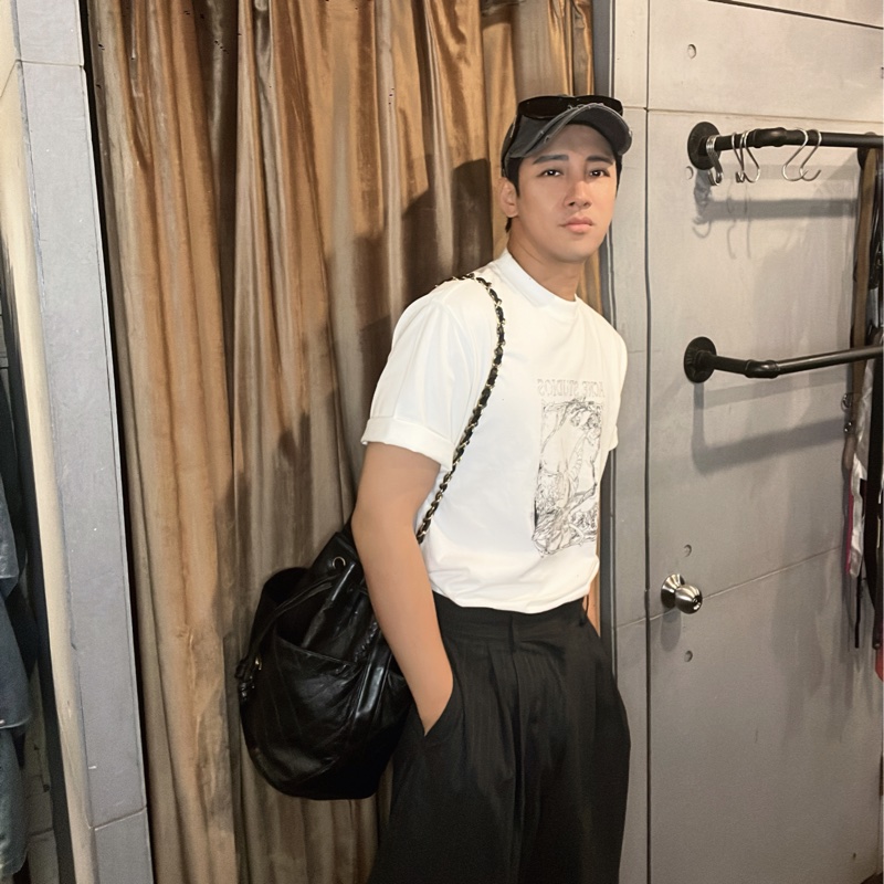Chanel 香奈兒 vintaga  大c logo 雙層 金鏈 水桶包 #正常使用痕跡 有數字標 稀少收藏-1