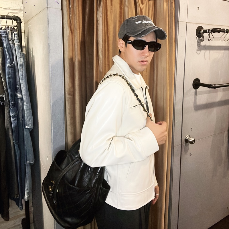 Chanel 香奈兒 vintaga  大c logo 雙層 金鏈 水桶包 #正常使用痕跡 有數字標 稀少收藏-7