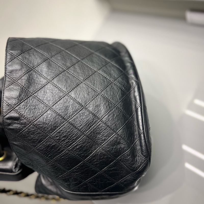 Chanel 香奈兒 vintaga  大c logo 雙層 金鏈 水桶包 #正常使用痕跡 有數字標 稀少收藏-15