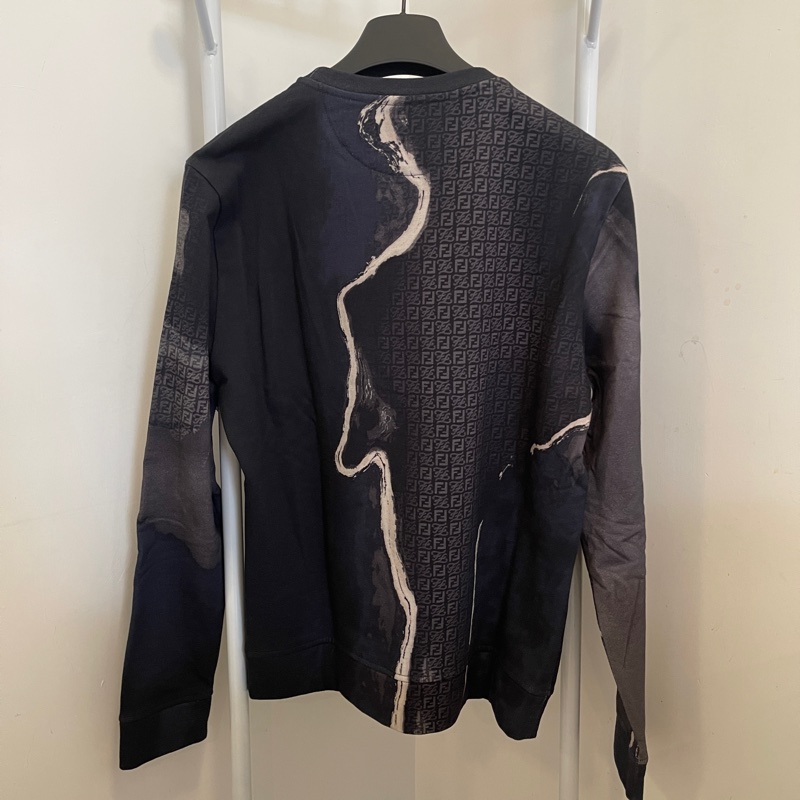 FENDI芬迪圓領長袖 衛衣 男款 黑色-3