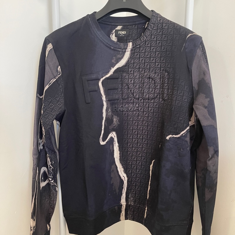 FENDI芬迪圓領長袖 衛衣 男款 黑色-5