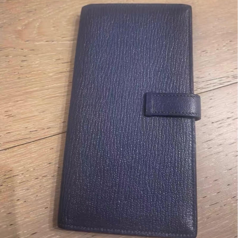 愛馬仕 Hermès Bearn H 長夾|經典 H 釦設計・深藍低調深色質感款-4