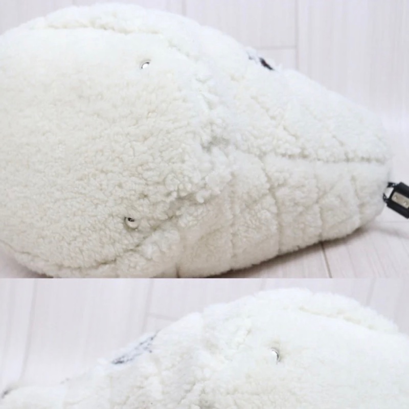 「JL精品代購」98新 Chanel 香奈兒coco neige羊羔毛tote-6