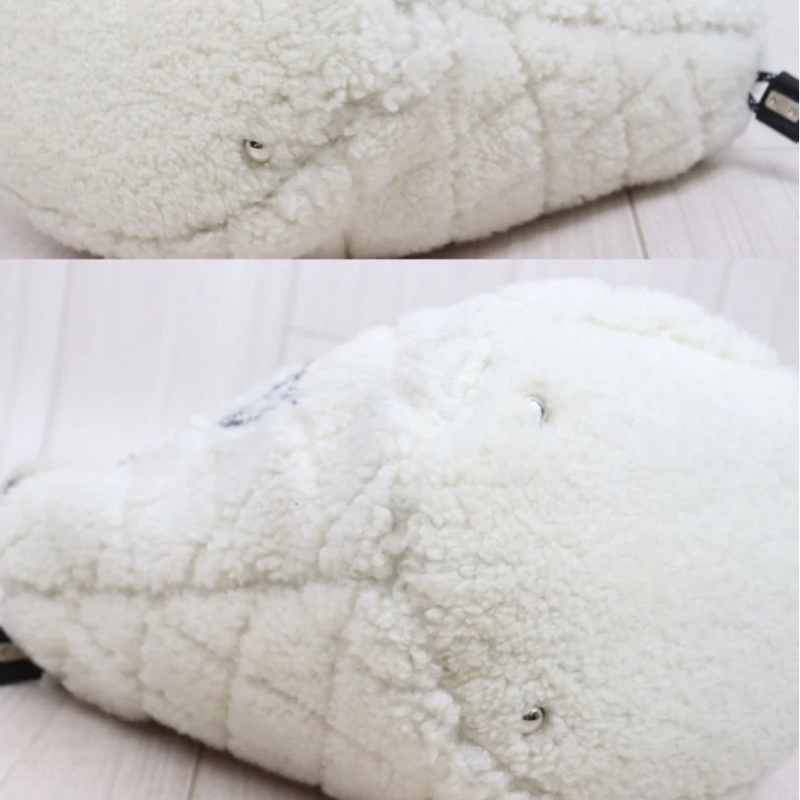 「JL精品代購」98新 Chanel 香奈兒coco neige羊羔毛tote-10