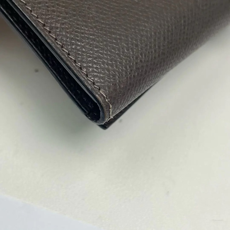 Vintage 愛馬仕 罕見三折 Hermès Bearn H 經典長夾 Epsom 黑色 銀釦 簡約耐看-11