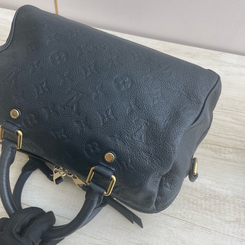 Louis Vuitton/路易威登，全皮藍色壓紋speedy25-5