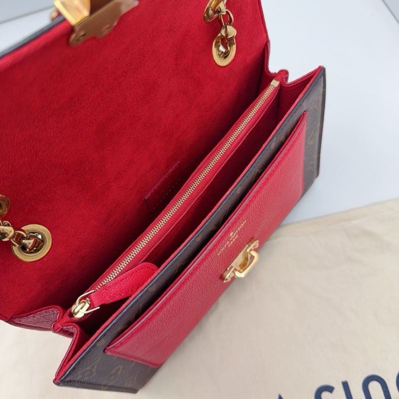 LV Victoire 維多利亞 老花金珠鏈條包-7