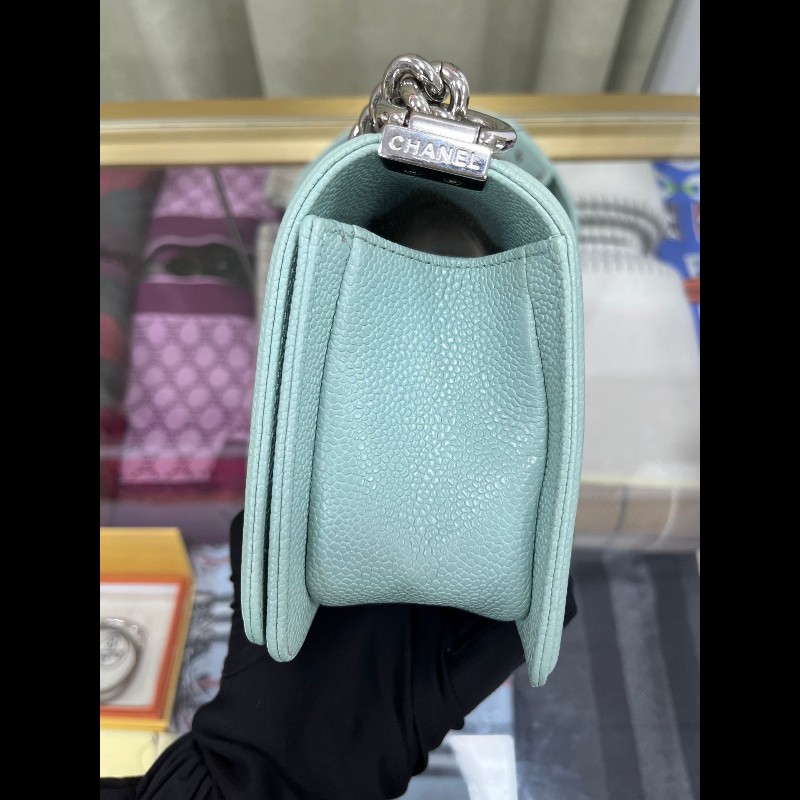 Chanel small Leboy
馬卡龍藍荔枝皮斜紋小號-4