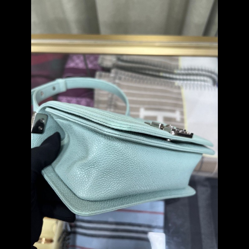 Chanel small Leboy
馬卡龍藍荔枝皮斜紋小號-5
