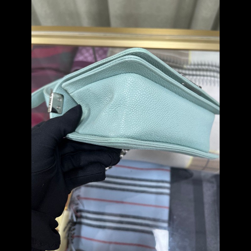 Chanel small Leboy
馬卡龍藍荔枝皮斜紋小號-7
