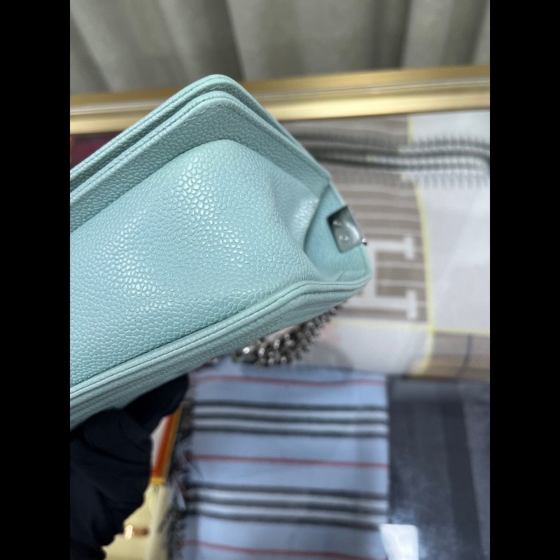 Chanel small Leboy
馬卡龍藍荔枝皮斜紋小號-8