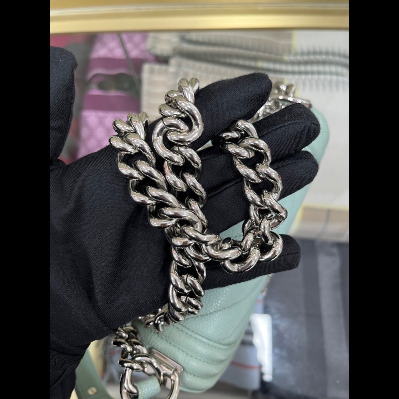 Chanel small Leboy
馬卡龍藍荔枝皮斜紋小號-11