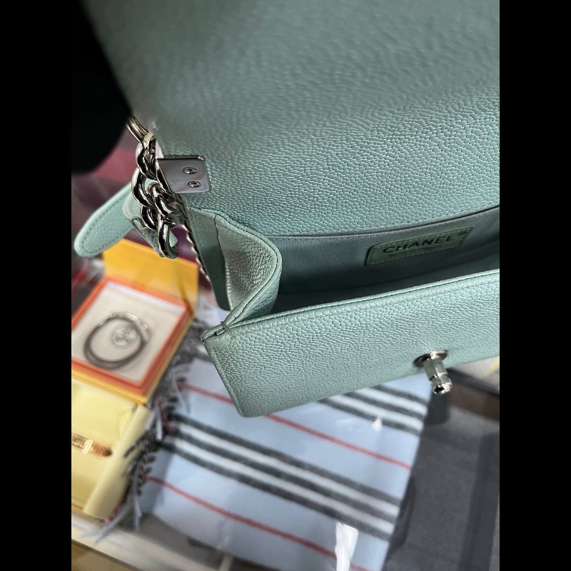 Chanel small Leboy
馬卡龍藍荔枝皮斜紋小號-14