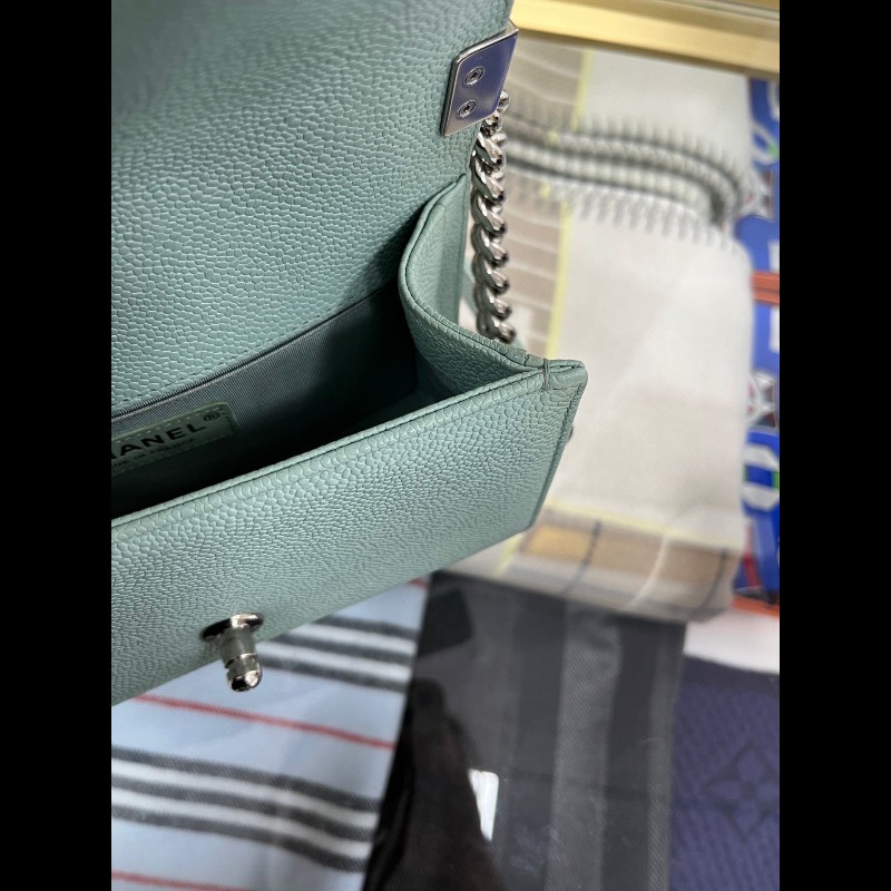 Chanel small Leboy
馬卡龍藍荔枝皮斜紋小號-16