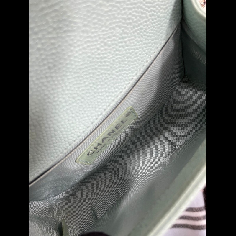 Chanel small Leboy
馬卡龍藍荔枝皮斜紋小號-17