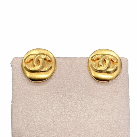 CHANEL 香奈兒 06632 鍍金雙C耳夾